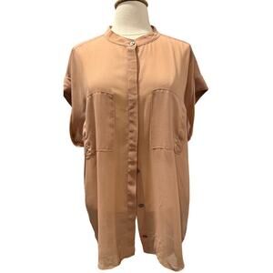 Cabi Sheer Summer Blouse Size L